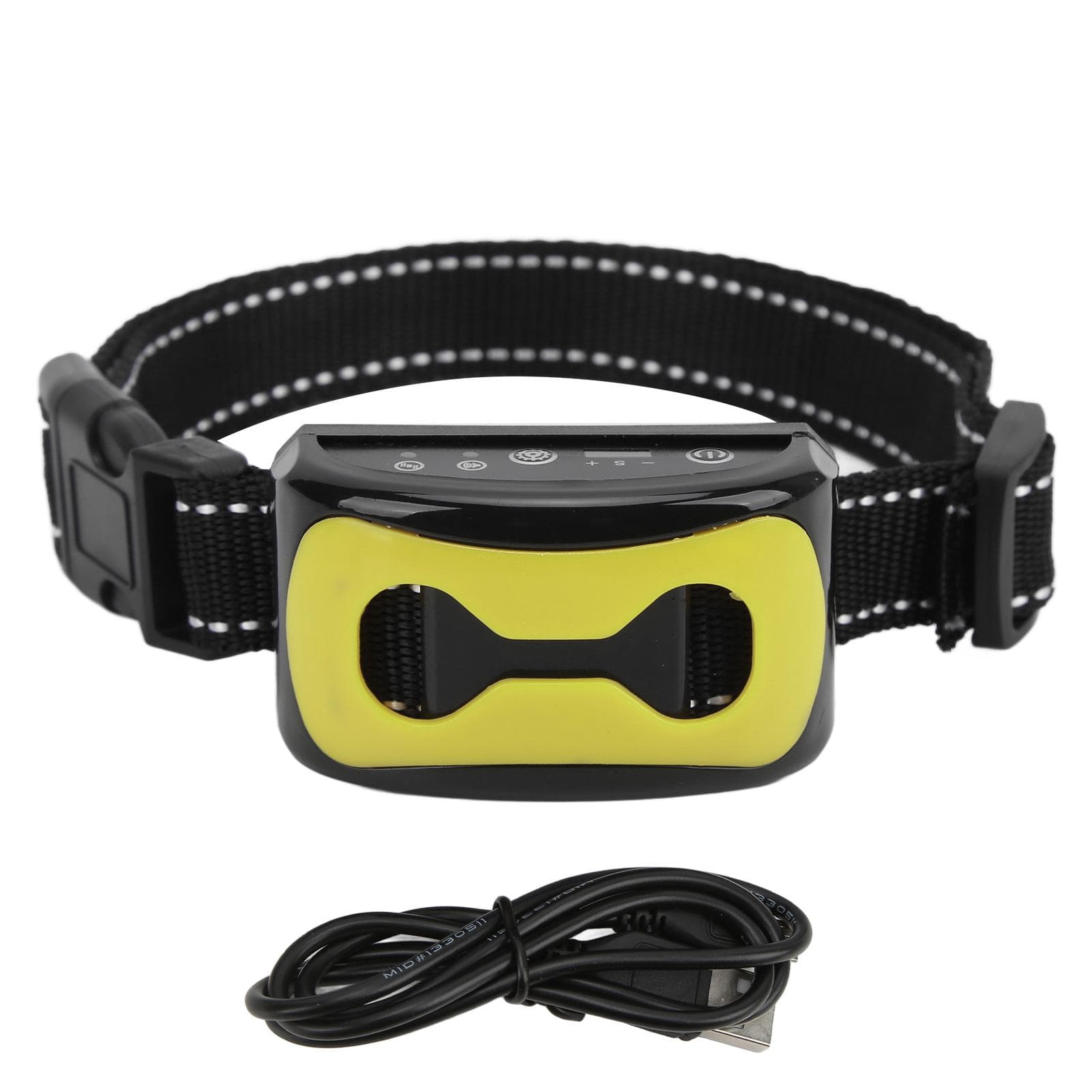 Intelligent Dog Bark Stopper Automatic Identification Dog Barking Collar Waterproof Training yellow