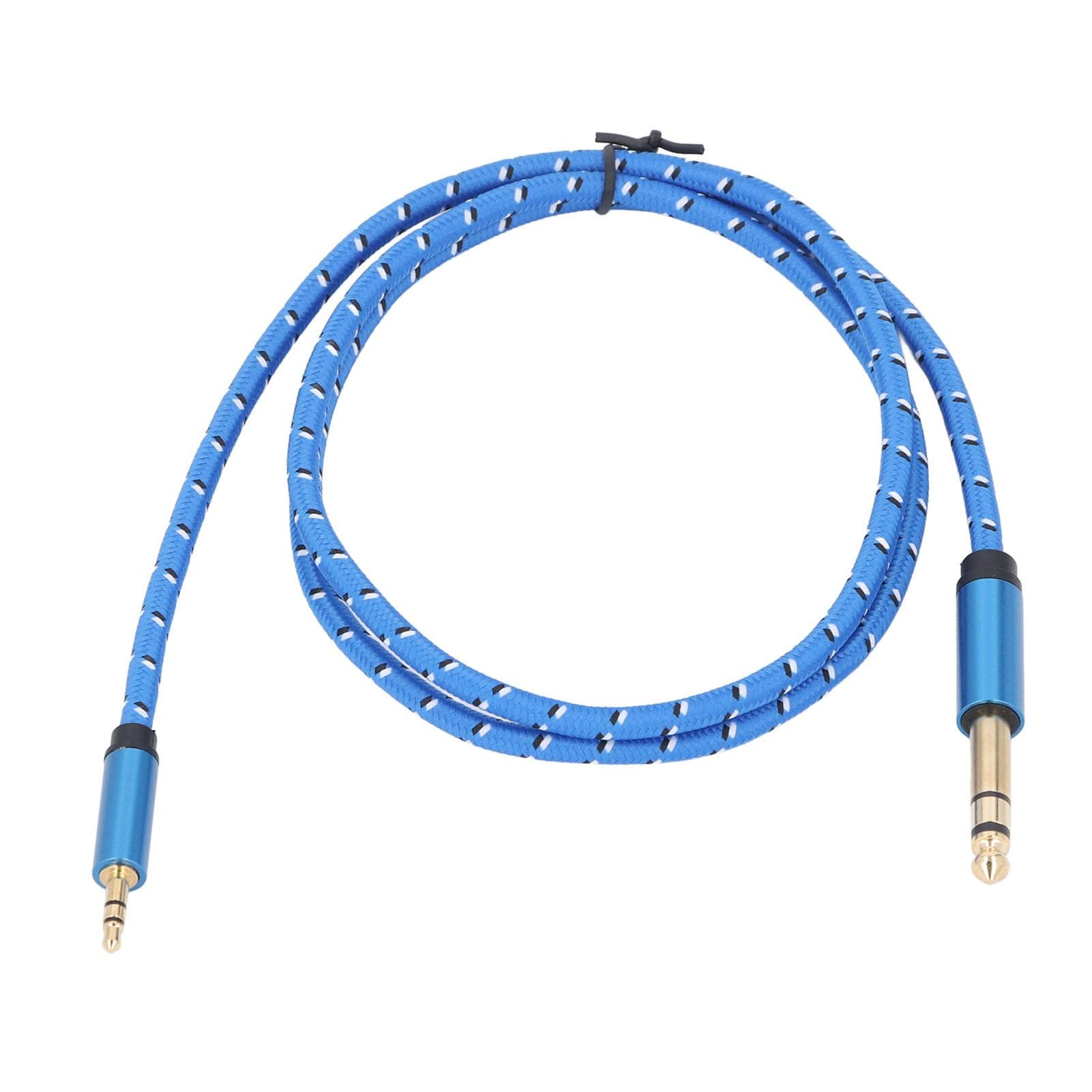 3.5mm to 6.35mm Stereo Cable 14 to 18 Bidirectional Sound for Guitar Home Theater Devices Speaker 6.6FT(2meter)