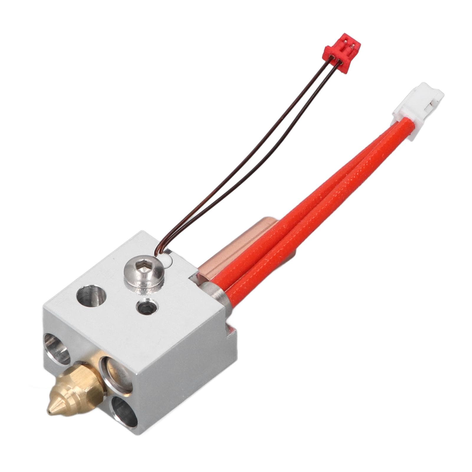 3D Printer Extruder Hotend Replacement Kit Part High Temperature Resistant 0.4mm Brass Nozzle for