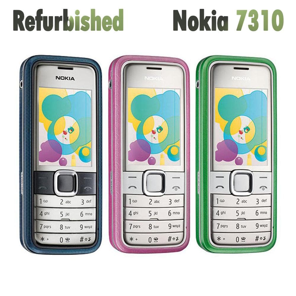 Refurbished Nokia Original Nokia 7310 Supernova 2G  Unlocked 2MP Mobile Phone With 1 SIM 1 battery 1 charger pink
