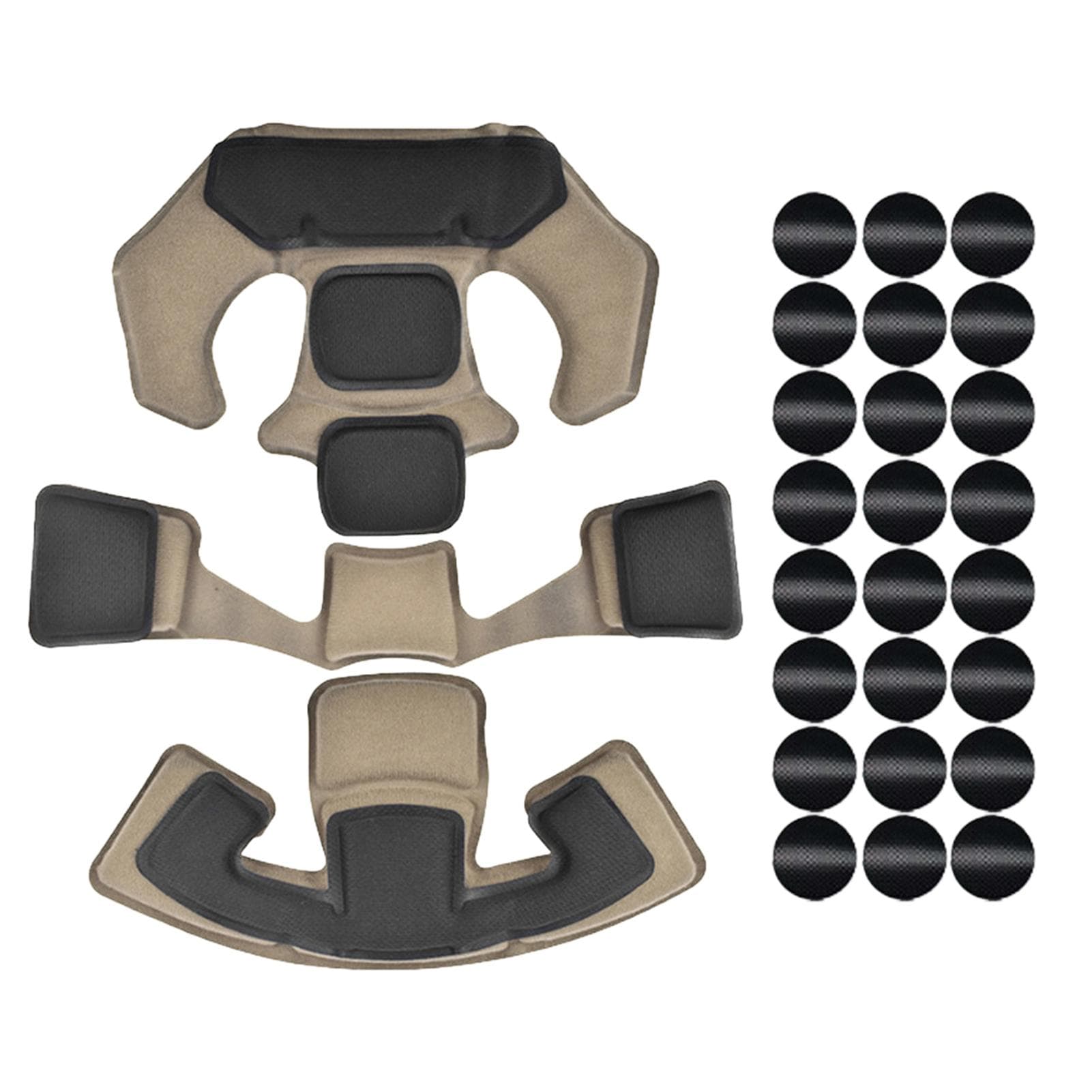 Memory Foam Helmet Pads Protective Cushion Mat Replacement for Team Wendy Helmet Accessories tan