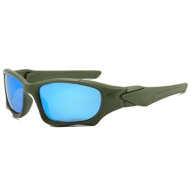 Men's Polarized Tactical Windproof Sunglasses - Military Green, Sports Style Polarized