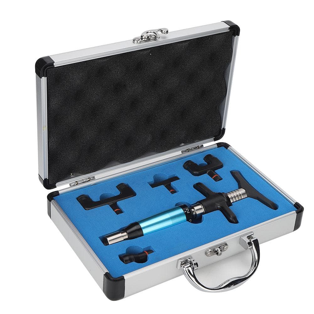 Manual Spine Chiropractic Bone Correction Therapy Instrument Massager Stimulator4 Head
