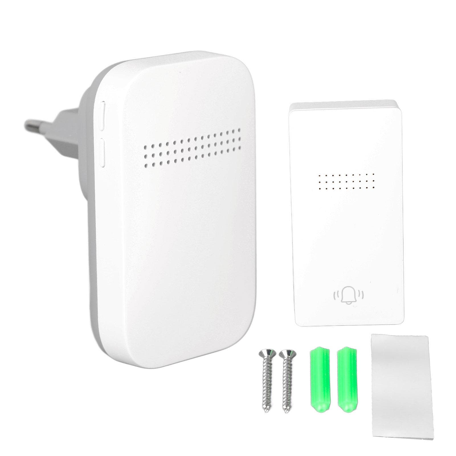 Self Powered Door Bell with Receiver Automatic Ringing Push Button Wireless Doorbell