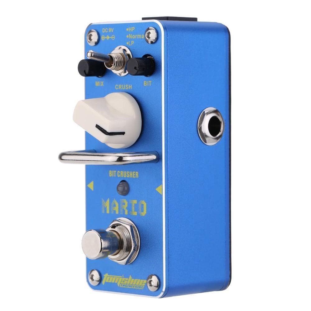 AROMA AMO-3 Mario Bit Crusher Electric Guitar Effect Pedal Mini Single Effect with True Bypass blue