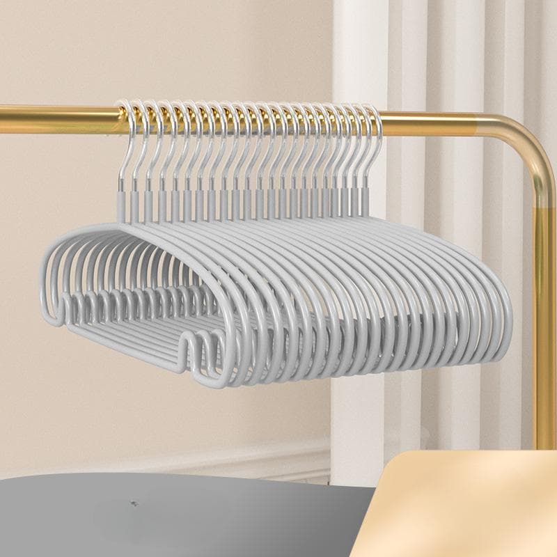 10PCS Simple Clothes Hanger Non Slip Dormitory Household Clothes Hanging To Prevent Clothes Deformation Clothes Storage grey