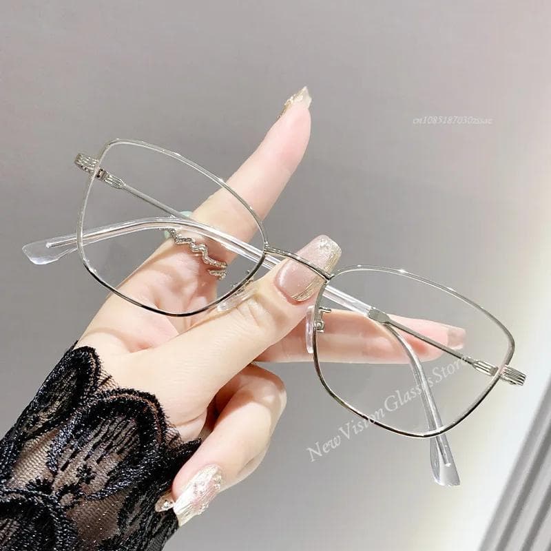 Classic Square Small Frame Myopia Glasses Vintage Cat Eye Women Clear Lens Short-sighted Eyeglasses No degree