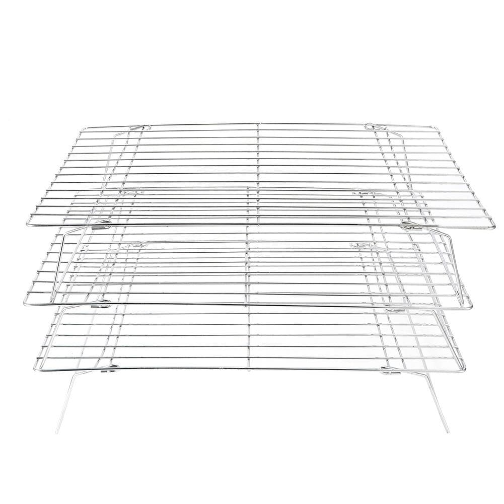 3?Tier Cooling Rack Collapsible Folding Legs for Cookies Cakes Kitchen Baking Grilling Tool