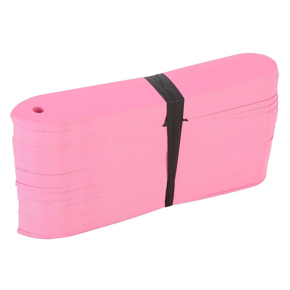 100pcs PVC Garden Plant Pot Markers Stake Tags Yard Nursery Seed Label (Pink)
