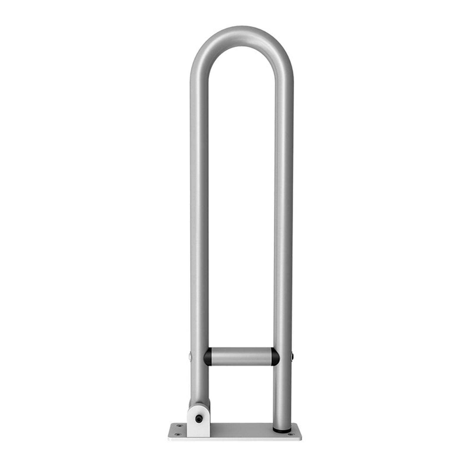 Aluminum Alloy Handrail for Toilet Anti-Fall / Anti-Slip Bathroom Handrail Flip-Up Safety Handrail silver