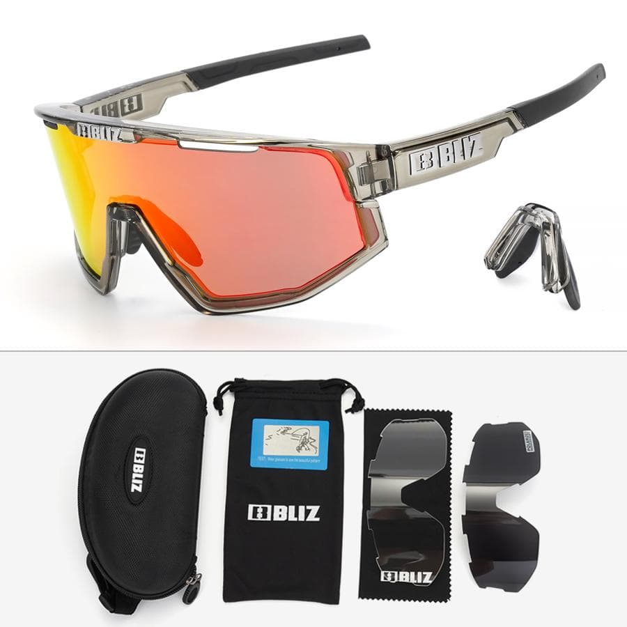 BLIZ Fusion Cycling Sunglasses with 3 Interchangeable Lenses for Road Mountain Bike Outdoor Sports