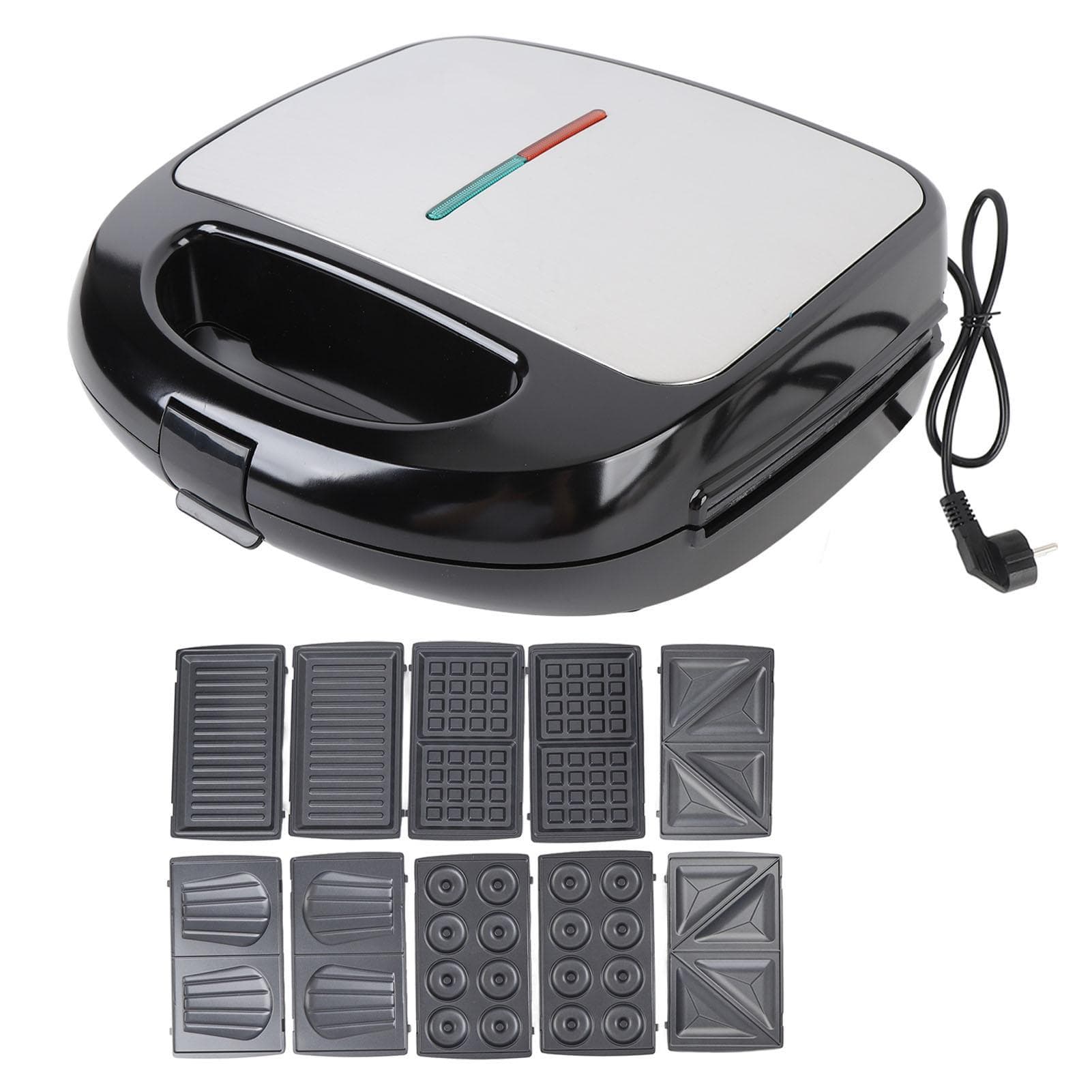 6 in 1 Sandwich Maker Detachable Plates Non Stick Multifunctional Donuts Fried Steak Sandwiches Nut