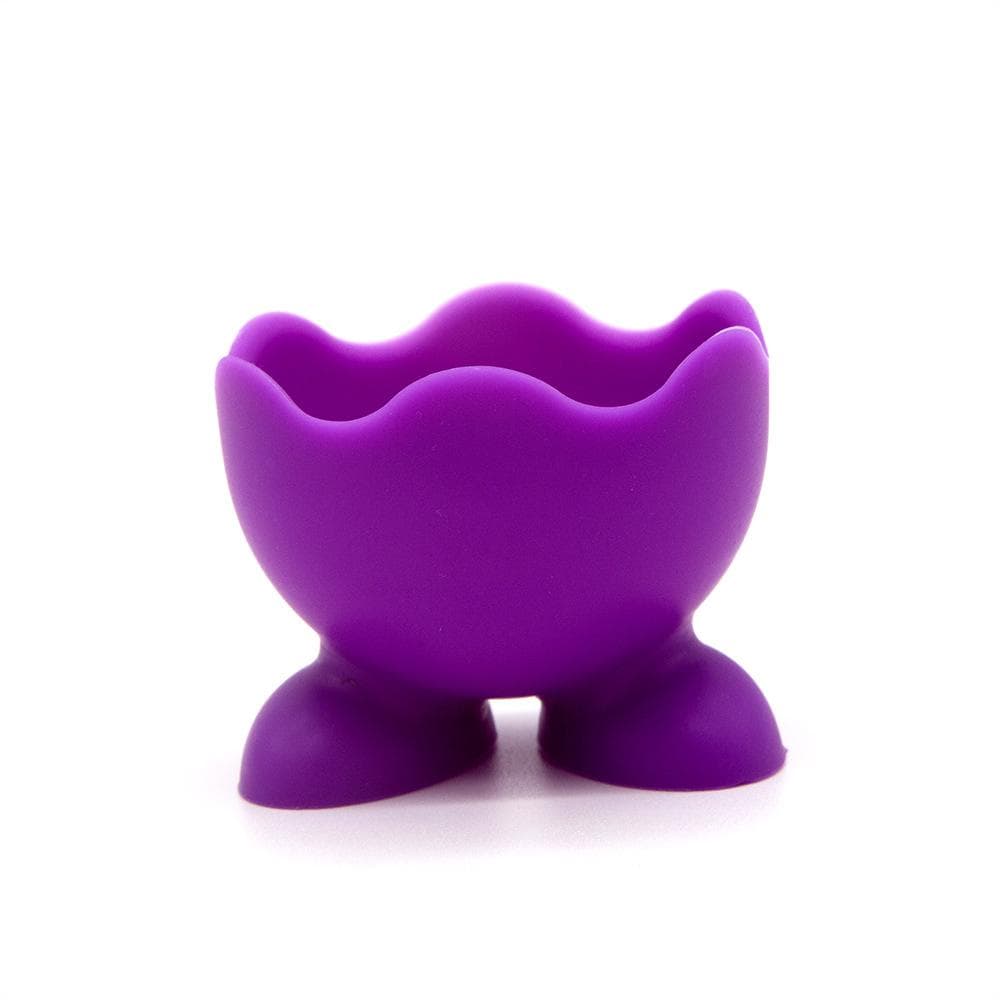 Silicone EggCup Holders Drying Egg Storage Rack Food Grade Boiler Egg Poacher Cups Bracket for Kitchen Breakfast Cooking Tools purple