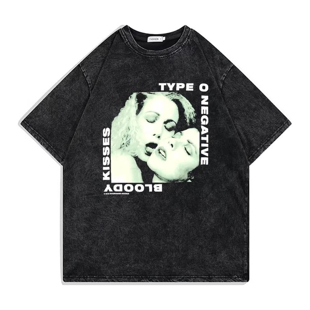 Rock Band Type O Negative Suspended In Dusk Streetwear Washed Vintage Tshirt Oversize Tee Men women Casual Top L