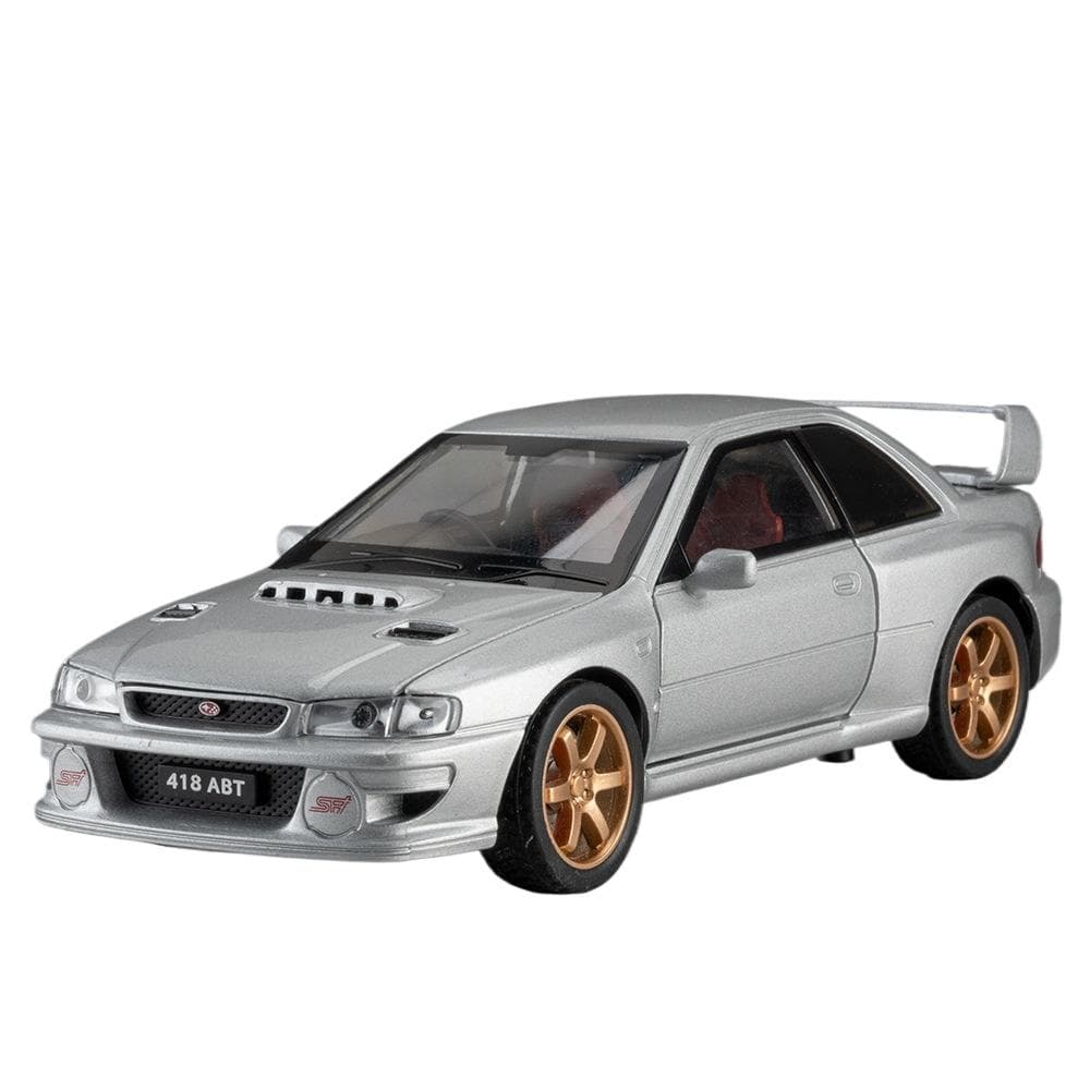 1/32 Subaru Impreza WRX STI Diecast Metal Model Car Gift Toy Kids Adults 1/32-Size:14.5*6.5*4.5cm silver