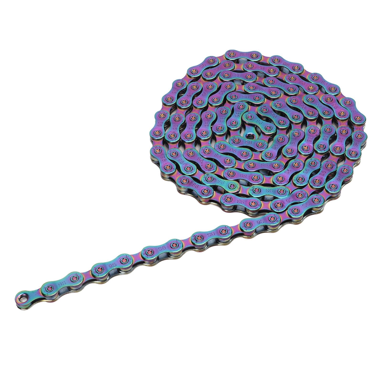 9 Speed Bike Chain 9 Speed Carbon Steel Colorful Sensitive Shifting Heat Treatment Bicycle Chain