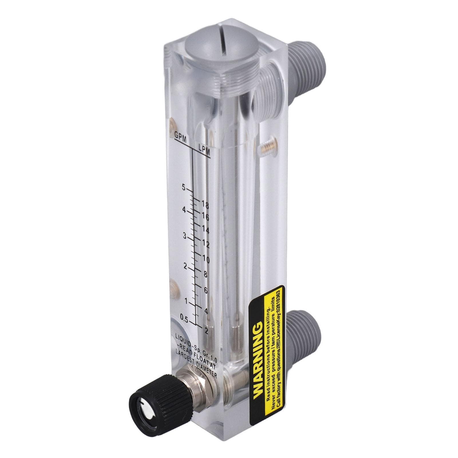 Liquid Flowmeter Panel Type Acrylic Transparent Adjustable Fluid Flow Meter for Industrial