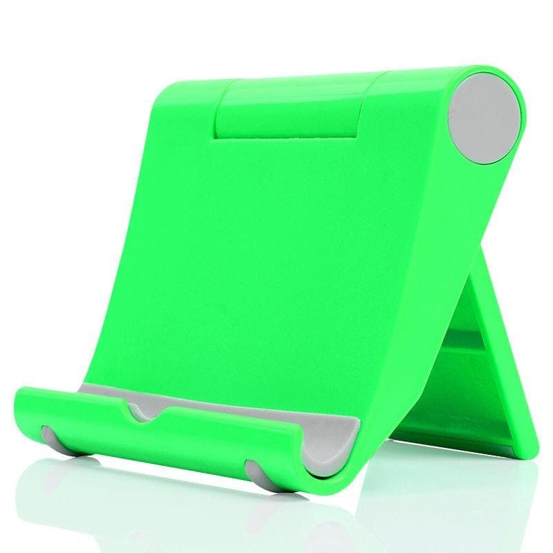 Adjustable Desk Cell Phone and Tablet Stand for iPhone and iPad, Portable Mobile Phone Holder Stand Smartphone Support green