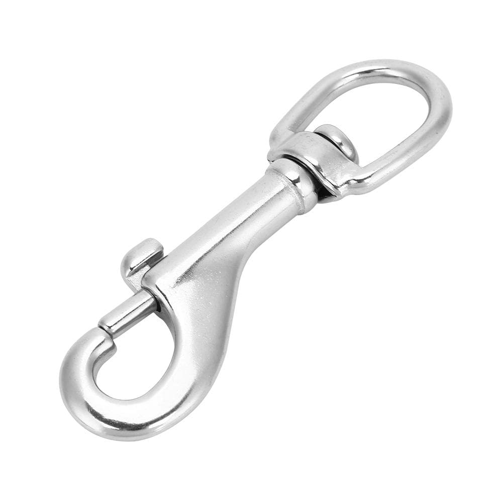 316 Stainless Steel Hook Swivel Eye Clasp Snap Hook for Straps Bags Diving (101mm)