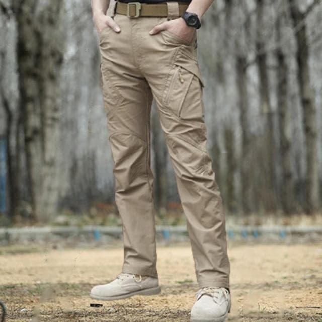 Men Military Tactical Pants Waterproof Cargo Pants Men Breathable SWAT Army Solid Color Combat Long Trousers Work Joggers S-5XL XXXXXL khaki