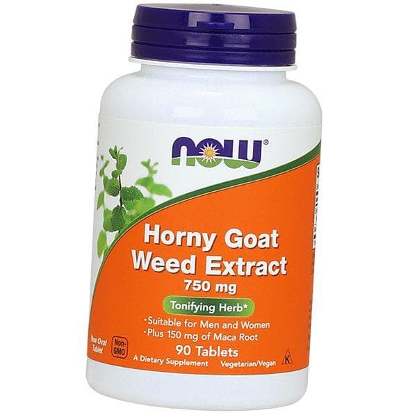 Horny Goat Weed Extract, Maca Tonic, Horny Goat Weed Extract 750, Now Foods 90tab (08128013) 90tab