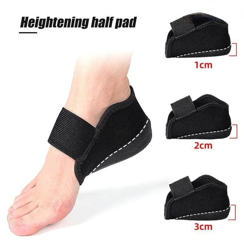 1 Pair Bandage 1-3cm Invisible Height Increase Silicone Sock Gel Heel Pad Heel Cushion Sole Half Insole Foot For Women 1cm