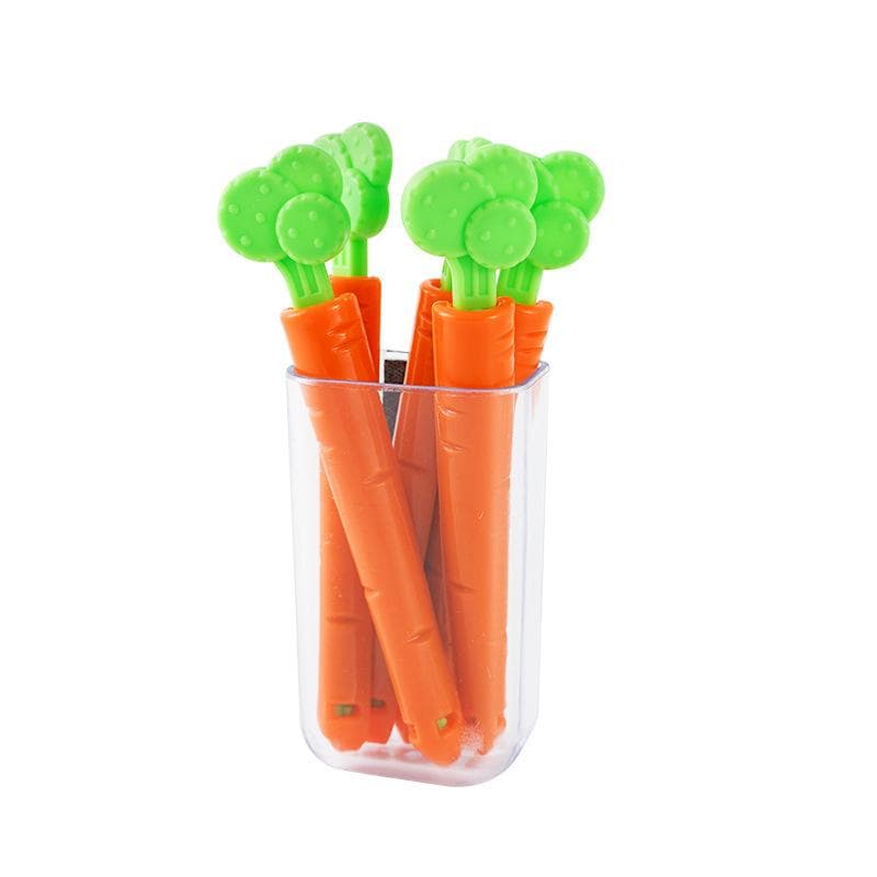 5Pcs Food Bag Sealing Clips Carrot Shape Kitchen Fresh Keeping Organizer Sealing Clip Fridge Storage Bread Snack Bag Clamps 5pcs