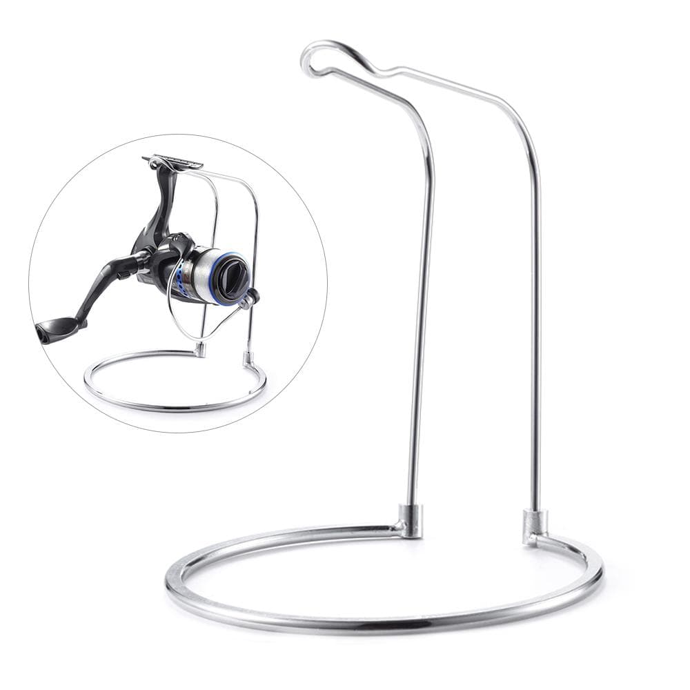 Spinning Reel Rack Fishing Gear Stand Fishing Reel Shelf Fishing Reel silver