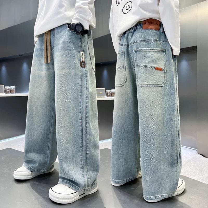 Boys' Cool Casual Jeans: Trendy Autumn 2025 Collection for Middle and Big Kids 120 cm