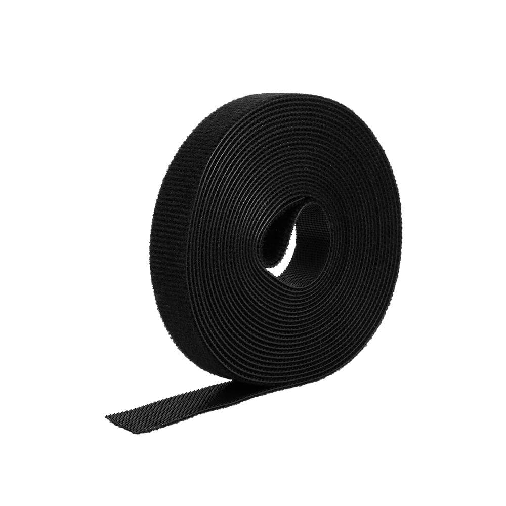 1 Roll Self Adhesive Reusable Cable Tie Nylon Fastener Hook & Loop Strap Cord Ties Organizer 2cm x black