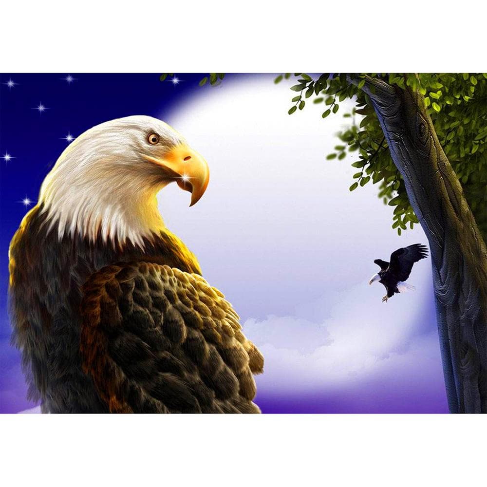 5D DIY Diamond Painting Eagle Diamond Mosaic Animal Diamond Embroidery Art Crafts Handmade Decor Gift 20X30CM
