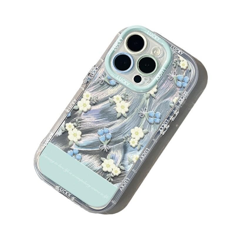 Bouquet Florals Suitable for IPhone15promax Mobile Phone Case 14 Transparent Apple 16pro Feather Cream Shell 12 OPPO A93s