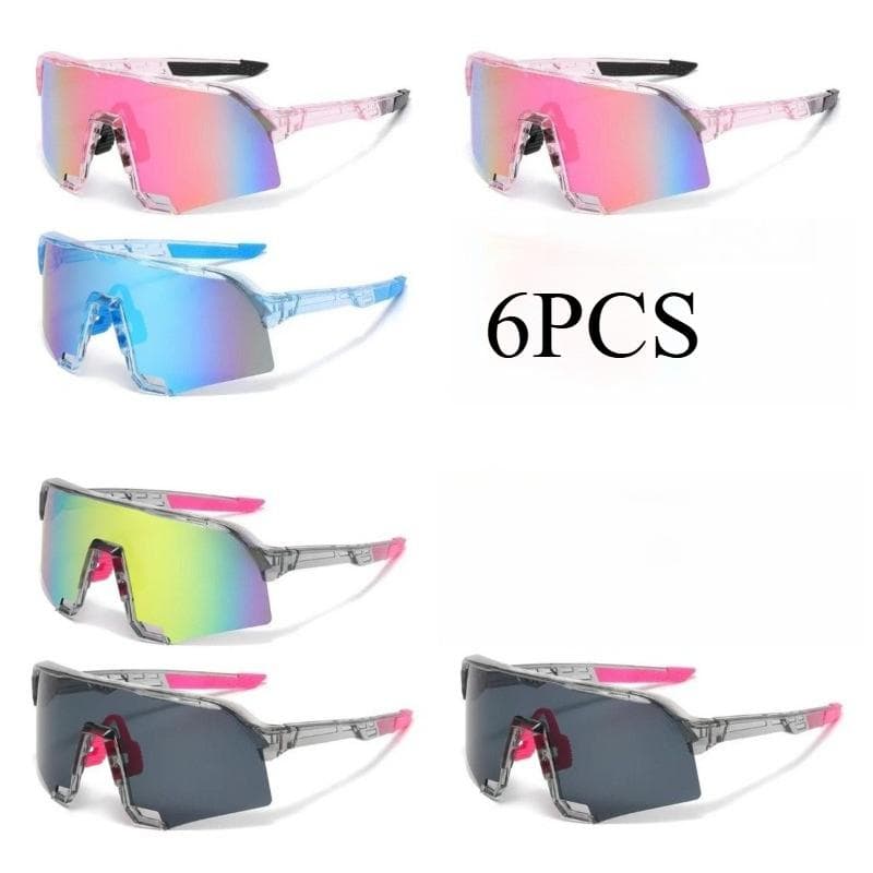 1/8PCS Cycling Glasses UV Protection Windproof Outdoor Sports Sunshade Sunglasses For Men And Women