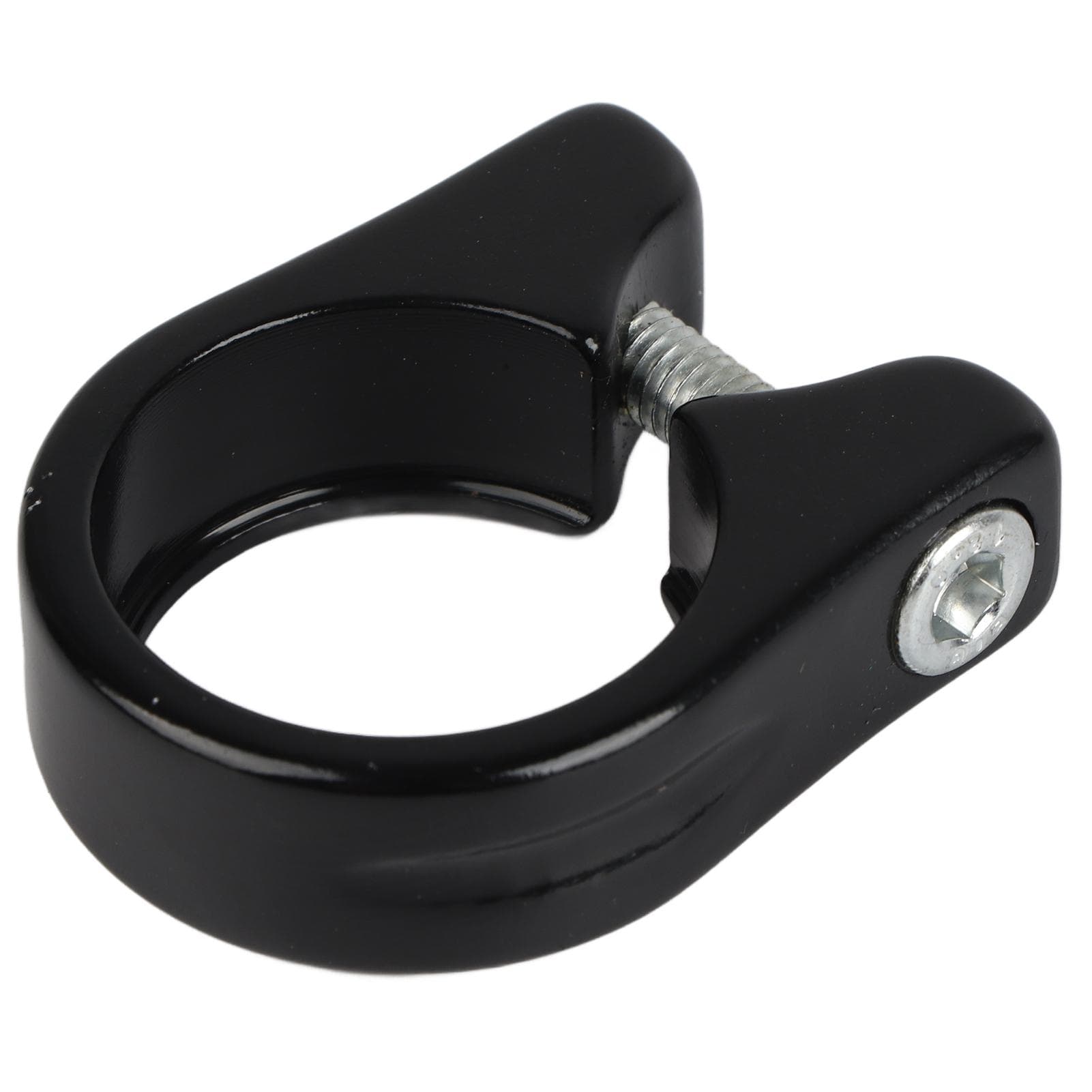Black 31.8mm Bicycle Cycle Mountain Bike Riding Saddle Seat Post Clamp Mount SS