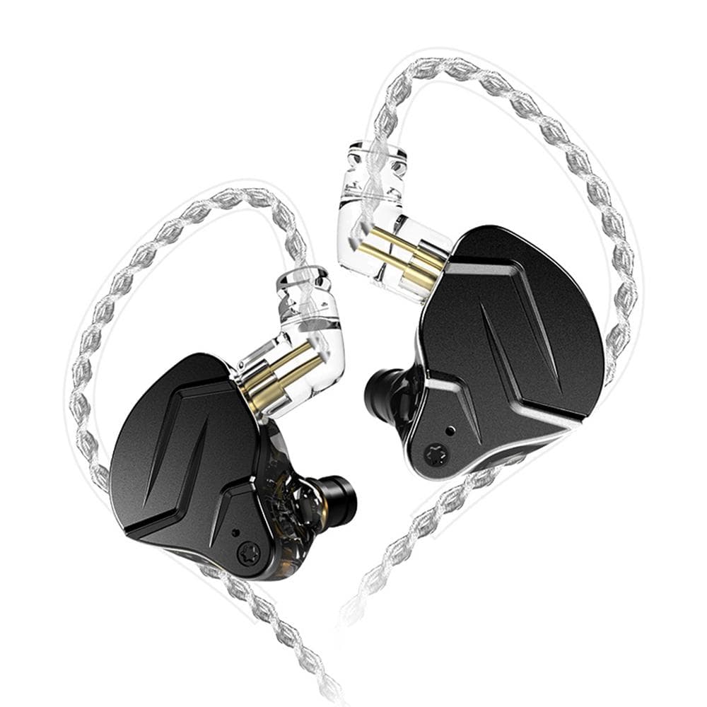 KZ ZSN PRO X Wired In-ear Headphones DIY Earphones 1BA+1DD Hybrid Driver HIFI DJ Monitor Running without mic black