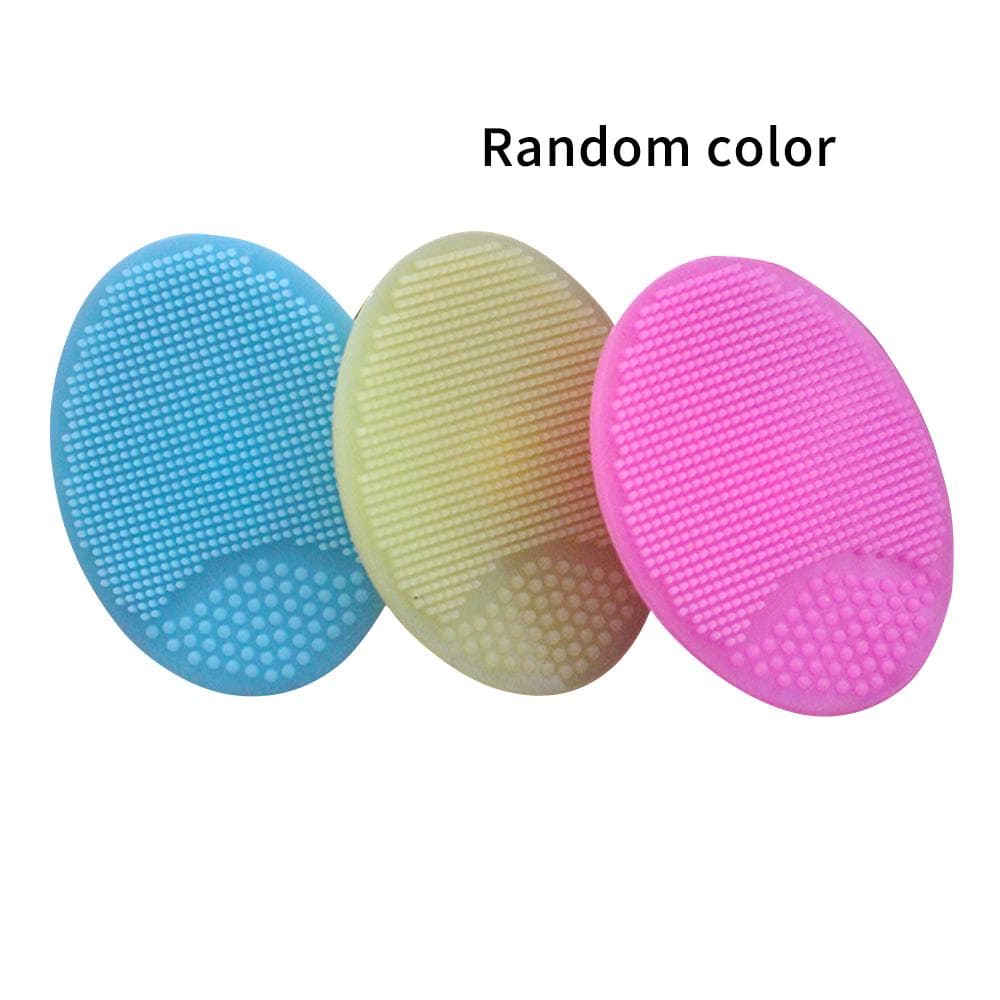 baby bath cleaning brush exfoliation massage cleansing brush baby silicone shampoo brush Random