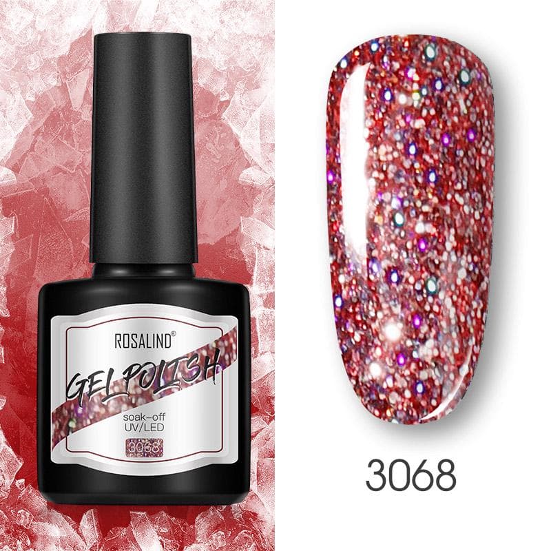 ROSALIND 8ml Soak Off Pure Color Nail Gel LED/UV Lamp