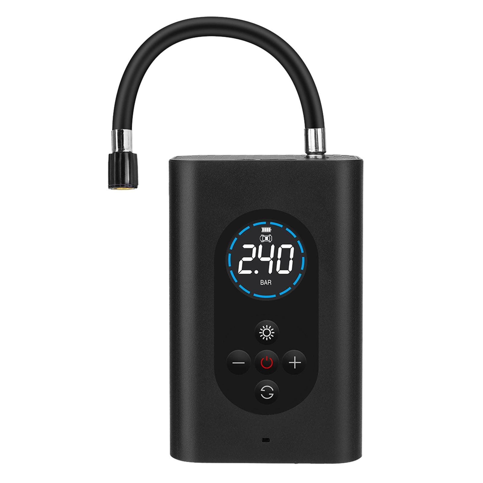 3 in 1 Car Air Compressor Wireless Tire Inflator Portable Auto Pump Digital Tire Pump 150PSI Air black