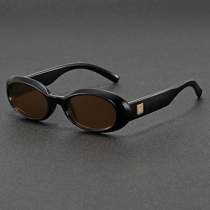 Small framed oval Korean style sunglasses fashionable retro versatile and personalized for women