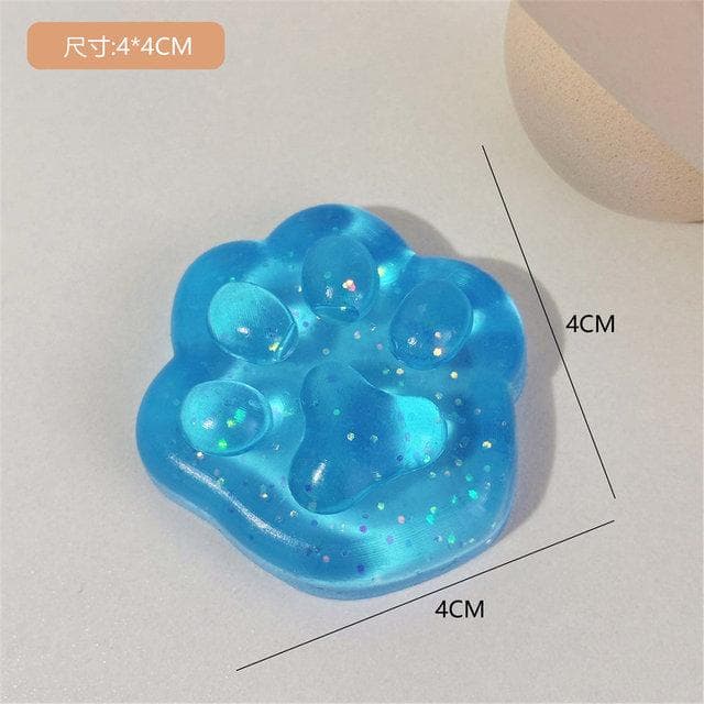 New Fidget Toy Mini Squishy Toys Mochi Ice Block Stress Ball Toy Kawaii Transparent Cube cat paw fish Stress Relief Squeeze Toy