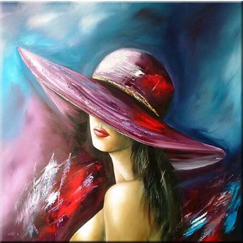 Diamond Embroidery Sale Hat Woman Diamond Painting Full Diamond Picture of Rhinestones Cross Stitch 30x30CM