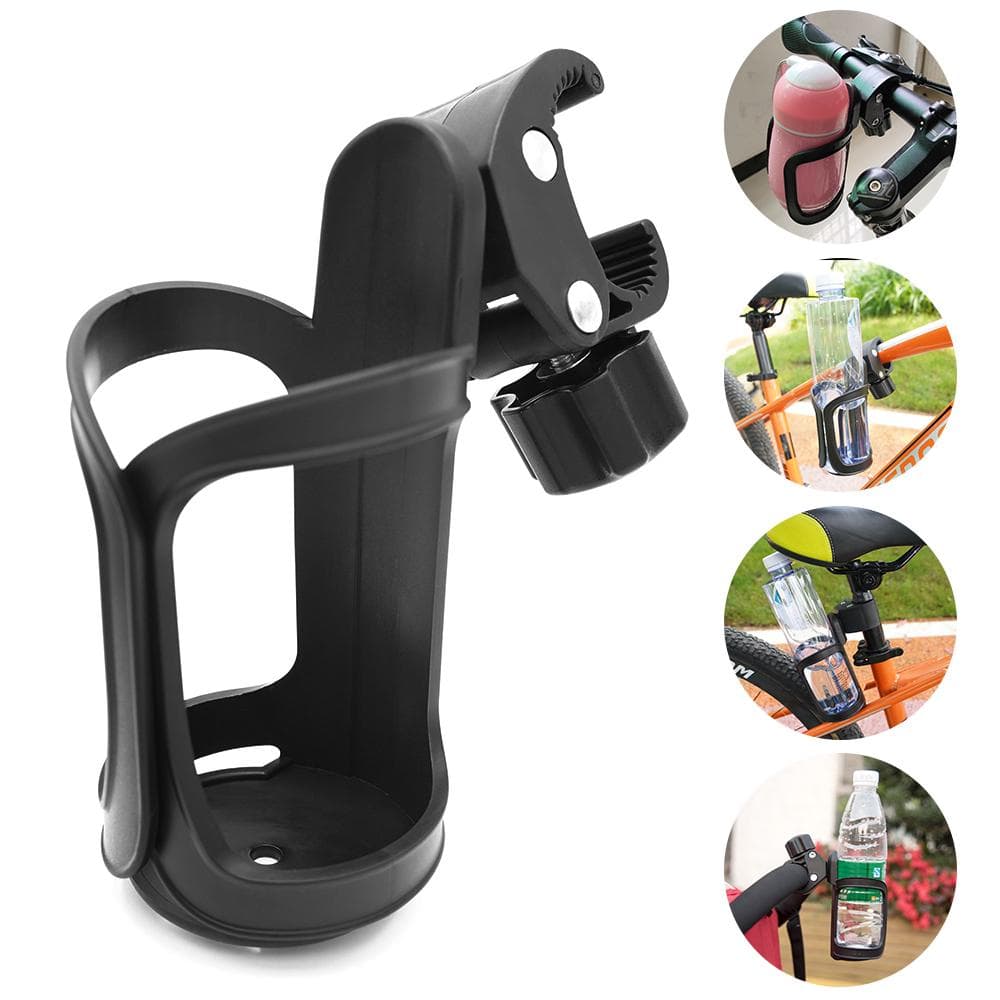 Bike Bottle Holder 360 Degrees Rotation Bicycle Water Bottle Cage for Baby Strollers Wheelchair black