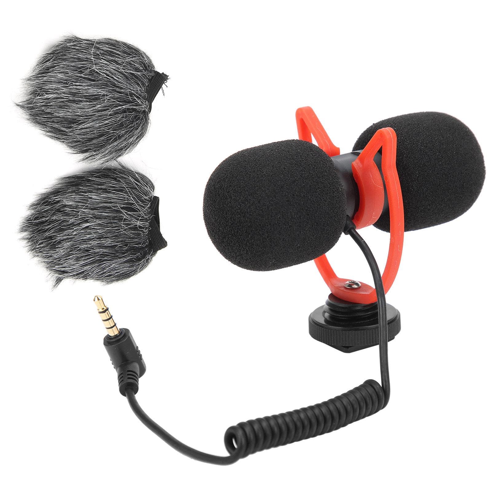 Dual Head Camera Microphone Recording Microphone for VloggingLive Streaming