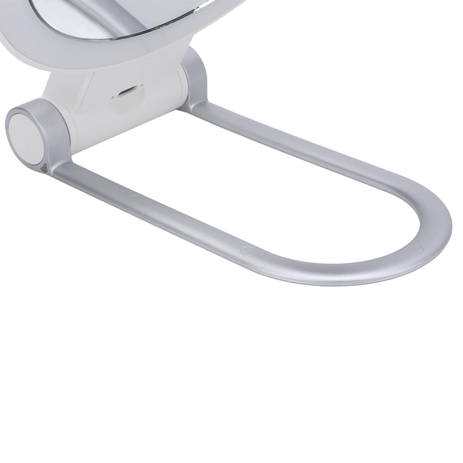 Double Sided LED Makeup Mirror 3000K 5500K 8000K Stepless Dimmable 1X 10X Magnifying Mirror with