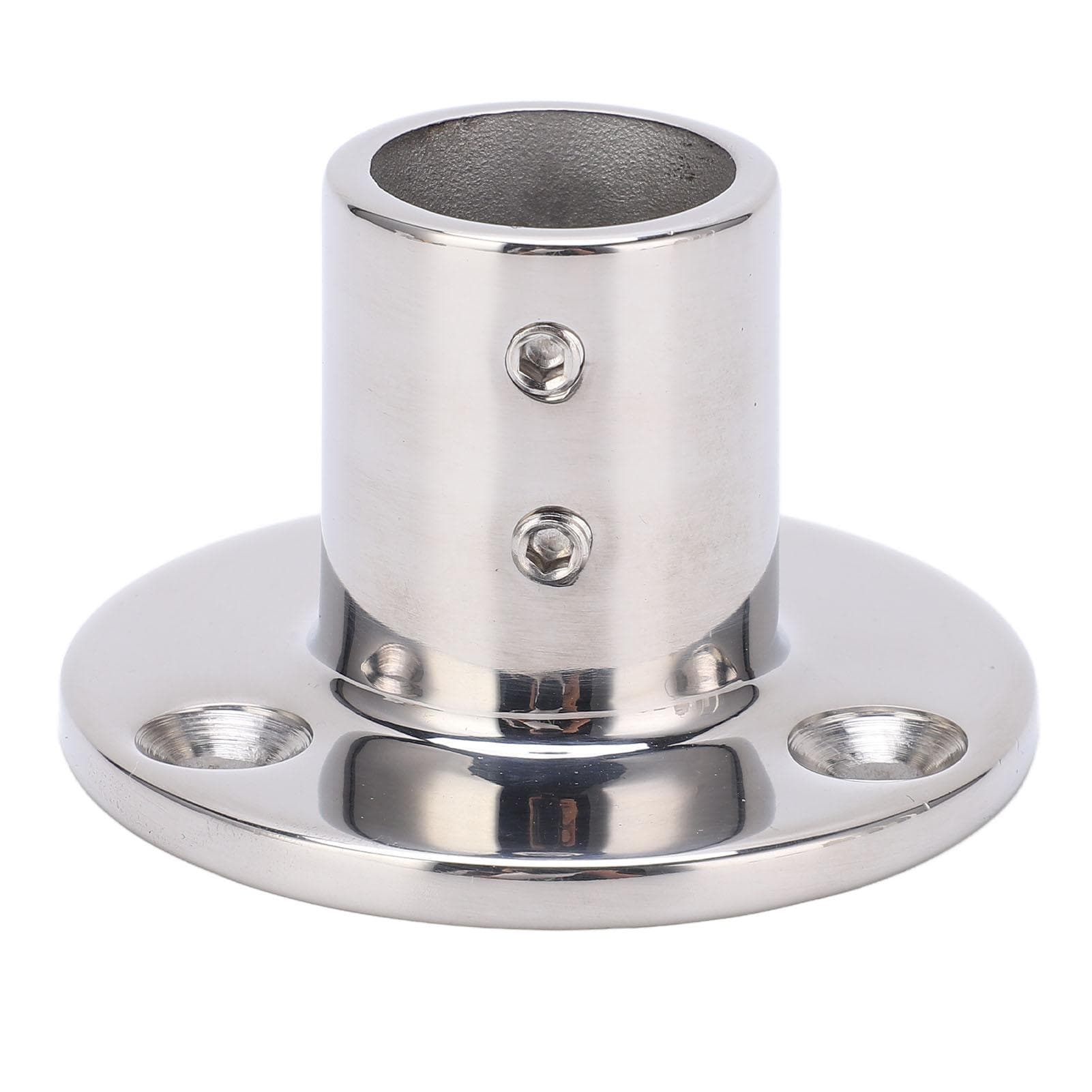 Boat Handrail Round Base Fitting 316 Stainless Steel Marine Hardware for 25mm1in Tube90 degrees