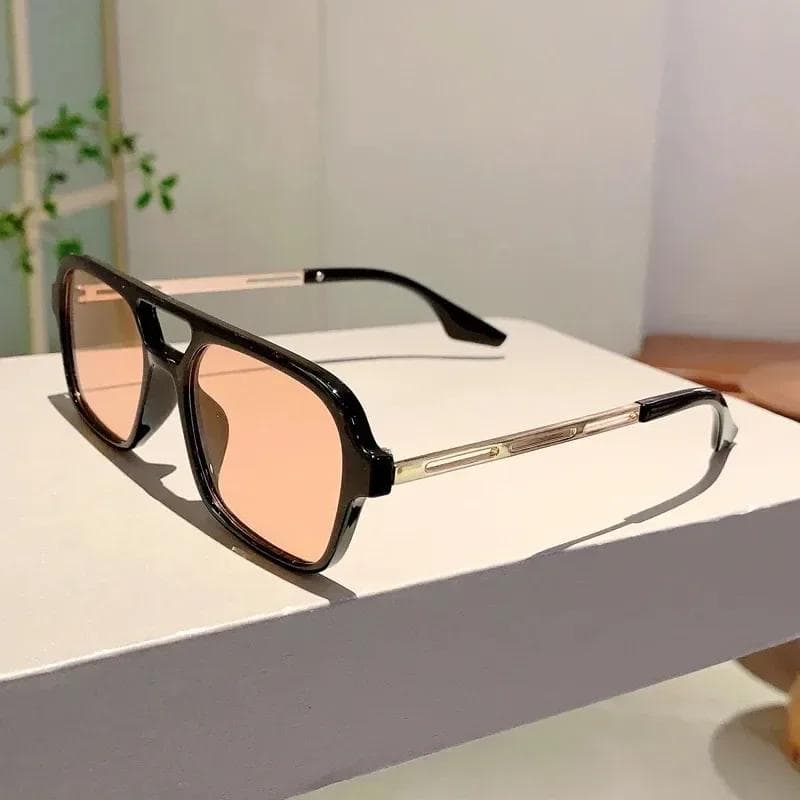 Small Vintage Square Sunglasses Women Retro Leopard Frame Blue Mirror Sun Glasses Fashion Designer Brand Female 1PC