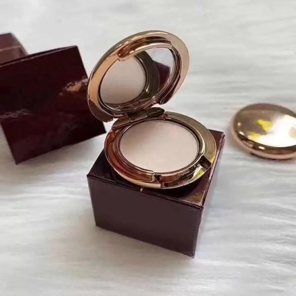 Mini Powder Setting Powder Dry Powder Makeup Waterproof Concealer Long-lasting Oil Control Natural Brighten Skin Powder Puffs 01 Bright White