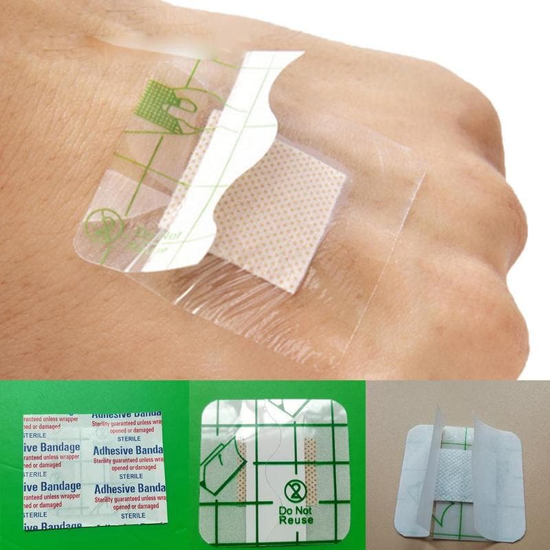 10Pcs/50Pcs Medical Adhesive Square Wound Sticker Waterproof First Aid Care 50PCS