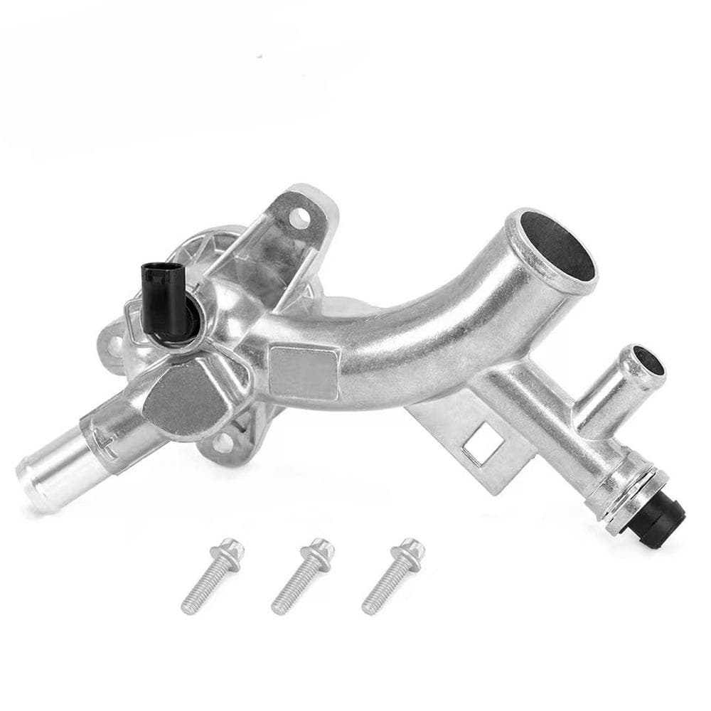 Engine Coolant Thermostat Housing Water Outlets Replaces 25193922 55565334 silver