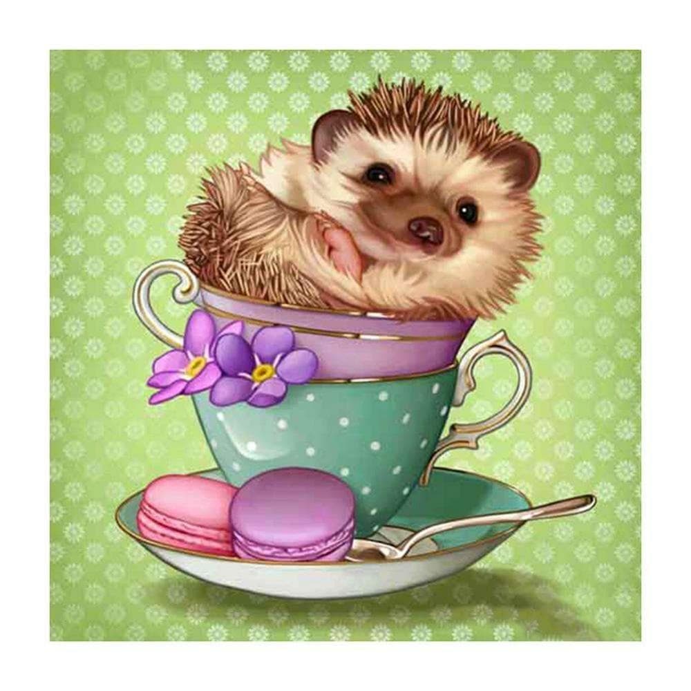 Diamond Embroidery Pattern Cross Stitch Cartoon Hedgehog Diamond Painting Mosaic Home Decor 30X30CM